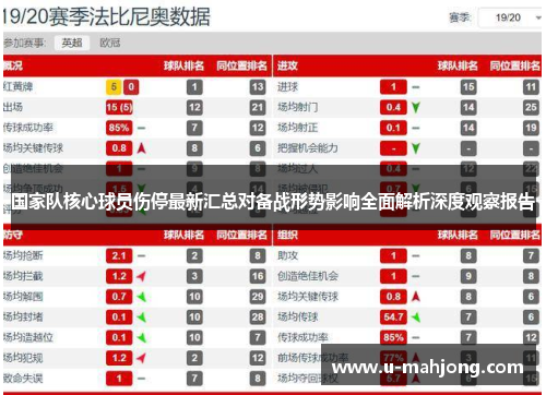 国家队核心球员伤停最新汇总对备战形势影响全面解析深度观察报告 国家队核心球员伤停最新汇总对备战形势影响全面解析深度观察报告